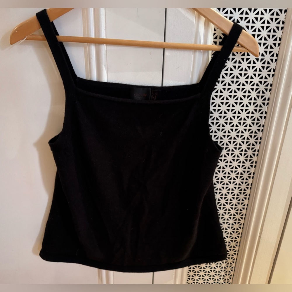 CASSIN New York Black Cashmere-Silk spaghetti sweater. NWOT. Size: XL